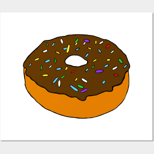 Chocolate donut Posters and Art